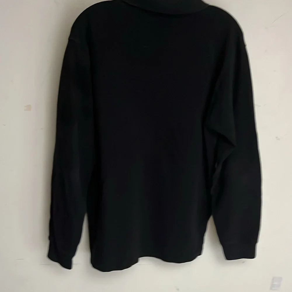 Burberry Sz Large Nova Check Black Long-sleeve Polo Knit Shirt - Picture 8 of 10